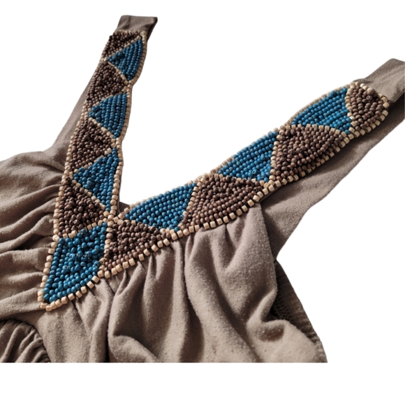 Wet Seal Beaded Flowy Ruffled Boho Top Size Medium - Picture 5 of 10